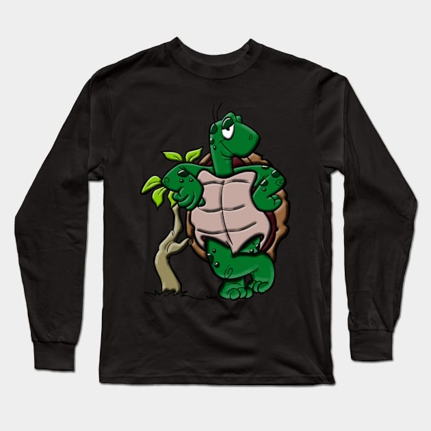 Cool Turtle Long Sleeve T-Shirt by Funky Turtle